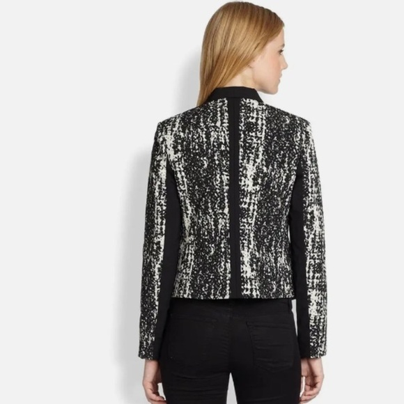 Diane Von Furstenberg Black Olena Combo Blazer Size 2 MSRP: $465.00 - Picture 5 of 13